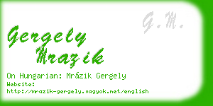 gergely mrazik business card